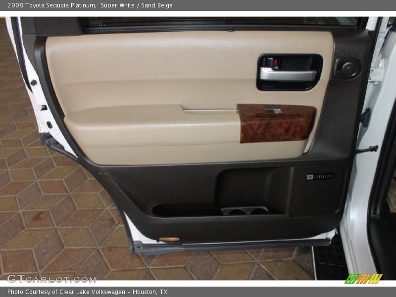 Super White / Sand Beige 2008 Toyota Sequoia Platinum