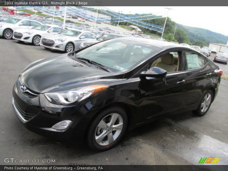 Midnight Black / Beige 2013 Hyundai Elantra GLS