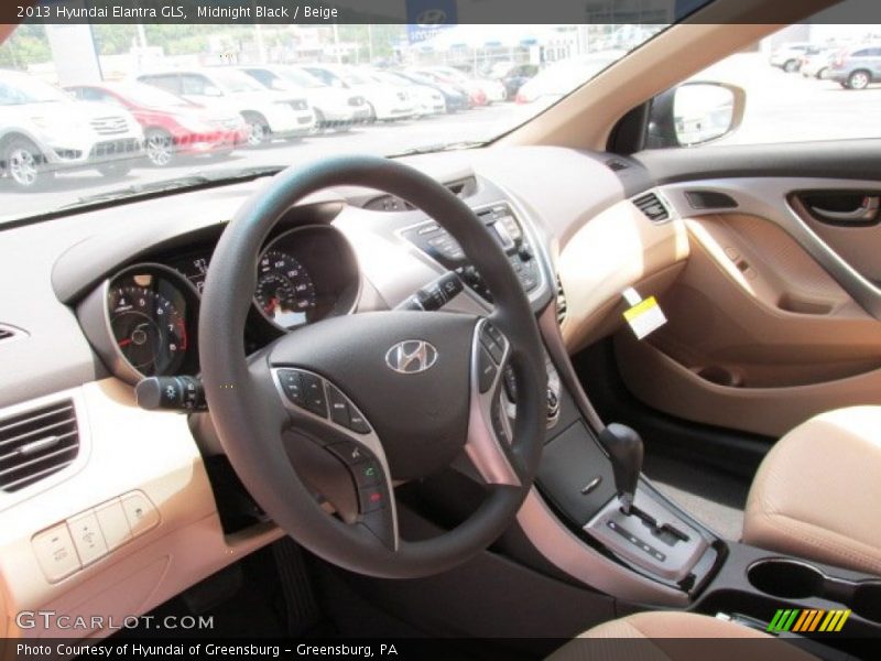 Midnight Black / Beige 2013 Hyundai Elantra GLS