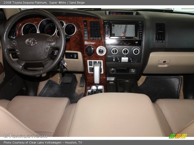 Super White / Sand Beige 2008 Toyota Sequoia Platinum