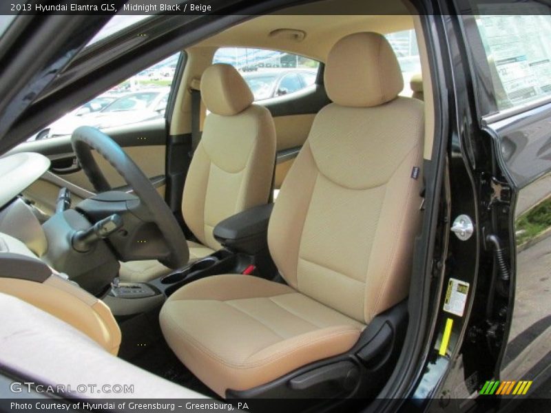 Midnight Black / Beige 2013 Hyundai Elantra GLS