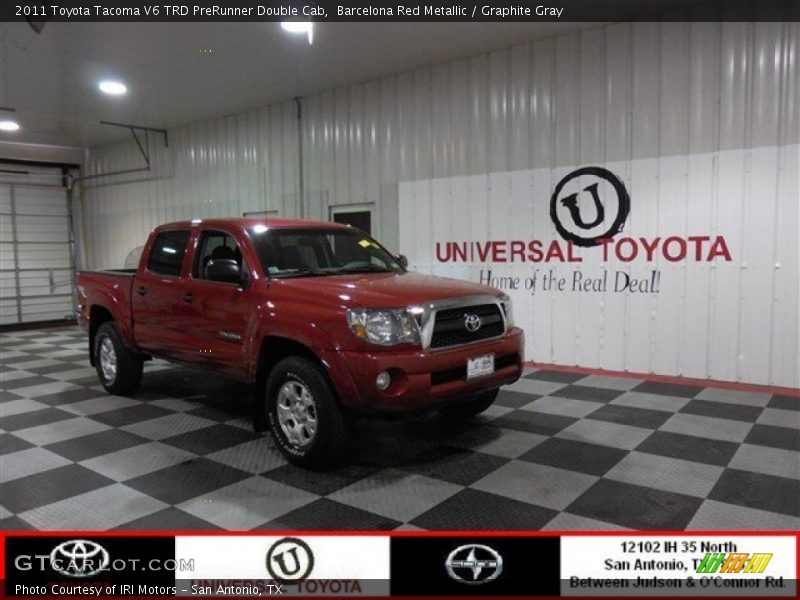 Barcelona Red Metallic / Graphite Gray 2011 Toyota Tacoma V6 TRD PreRunner Double Cab