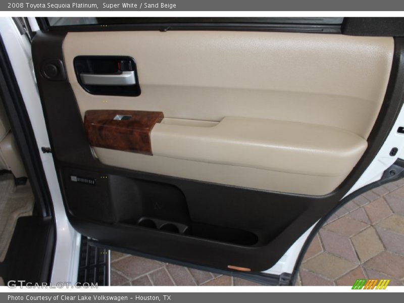 Super White / Sand Beige 2008 Toyota Sequoia Platinum