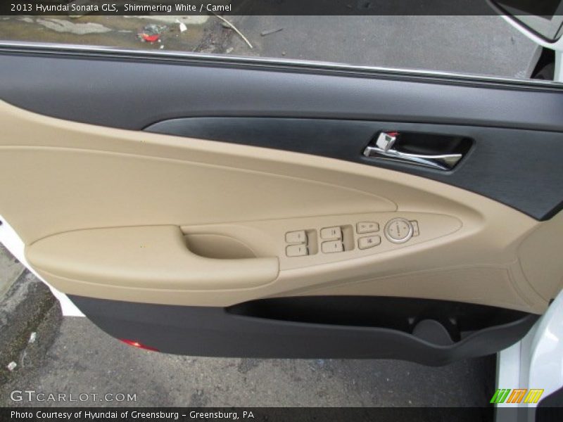 Shimmering White / Camel 2013 Hyundai Sonata GLS