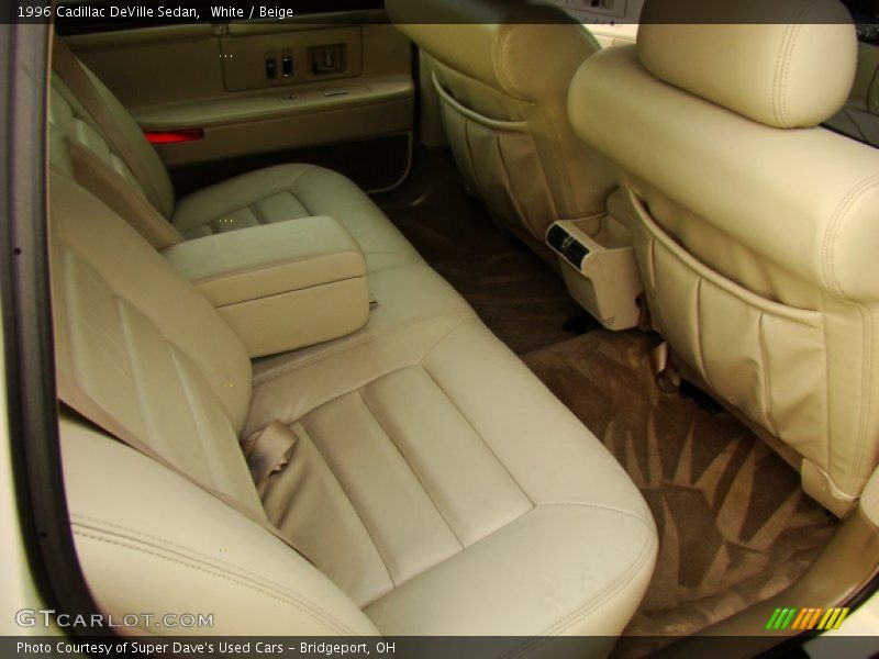 White / Beige 1996 Cadillac DeVille Sedan