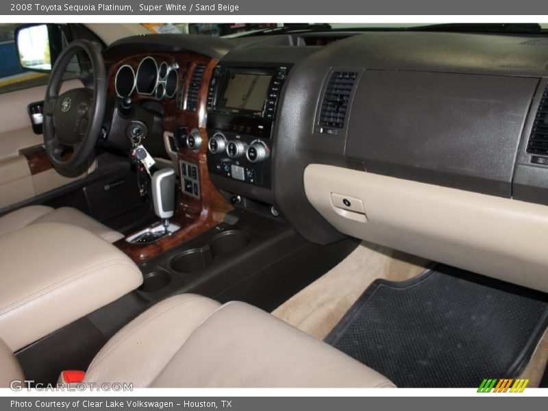 Super White / Sand Beige 2008 Toyota Sequoia Platinum