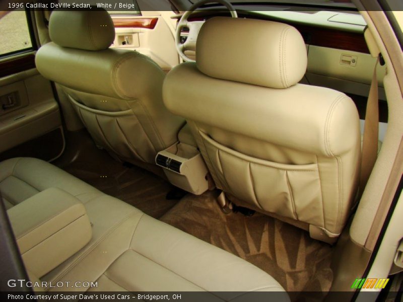 White / Beige 1996 Cadillac DeVille Sedan