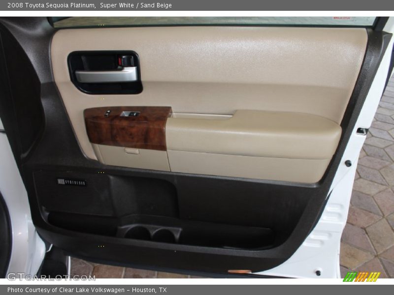 Super White / Sand Beige 2008 Toyota Sequoia Platinum