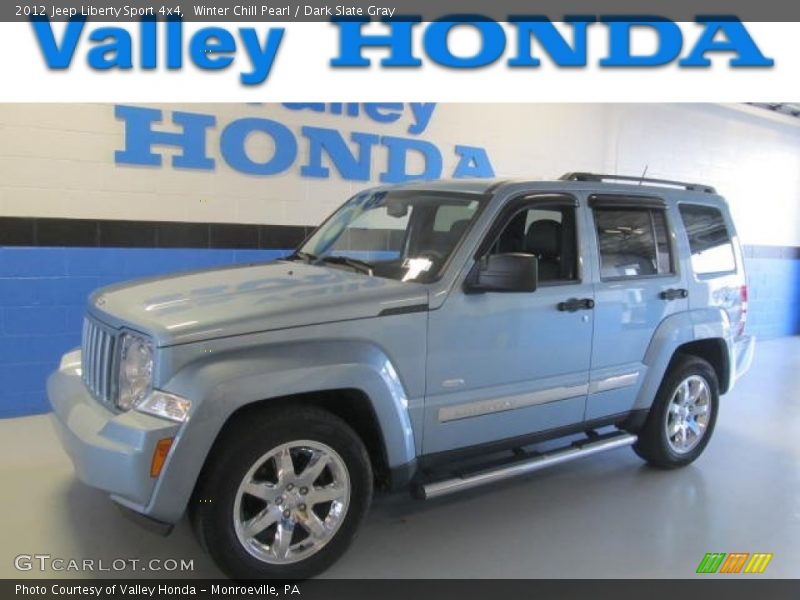 Winter Chill Pearl / Dark Slate Gray 2012 Jeep Liberty Sport 4x4