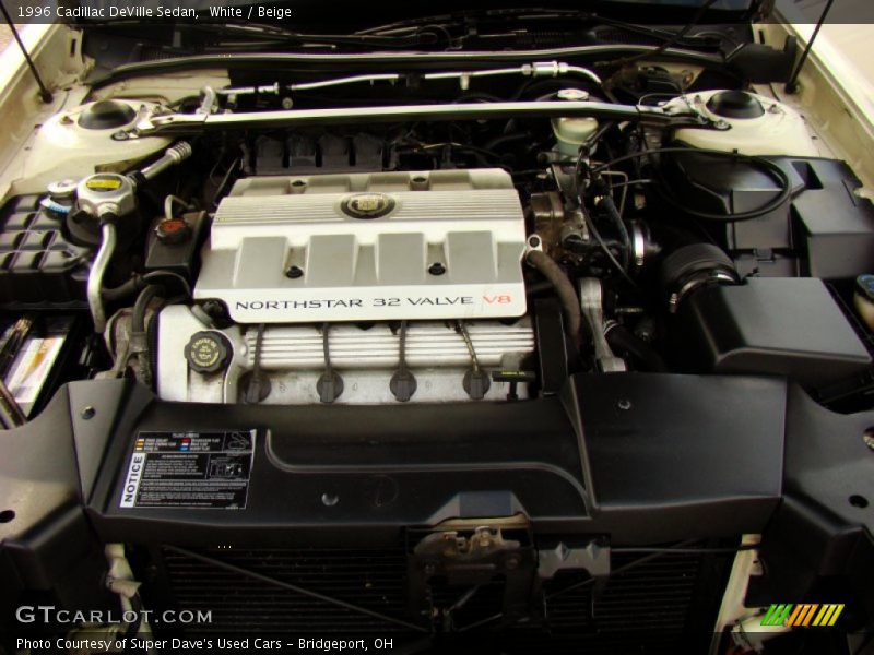 White / Beige 1996 Cadillac DeVille Sedan