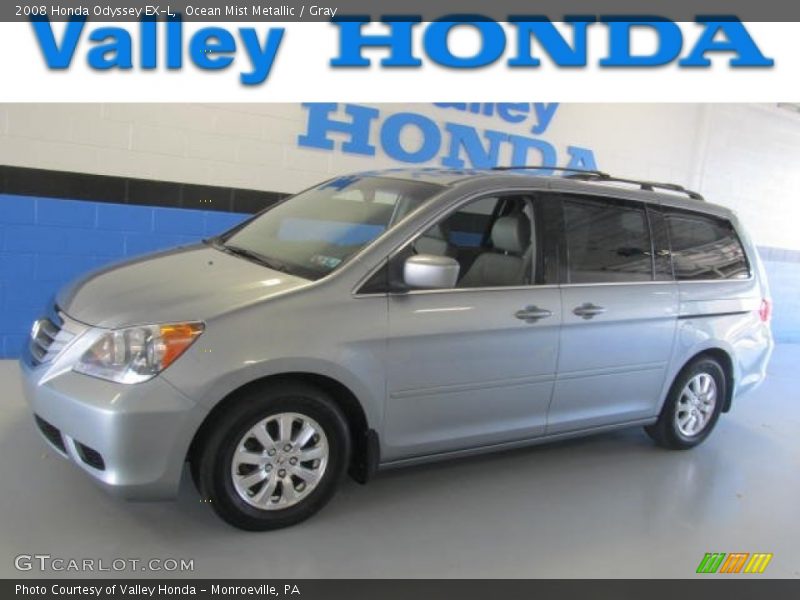 Ocean Mist Metallic / Gray 2008 Honda Odyssey EX-L