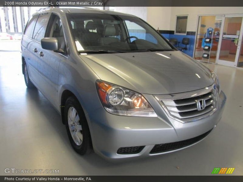 Ocean Mist Metallic / Gray 2008 Honda Odyssey EX-L