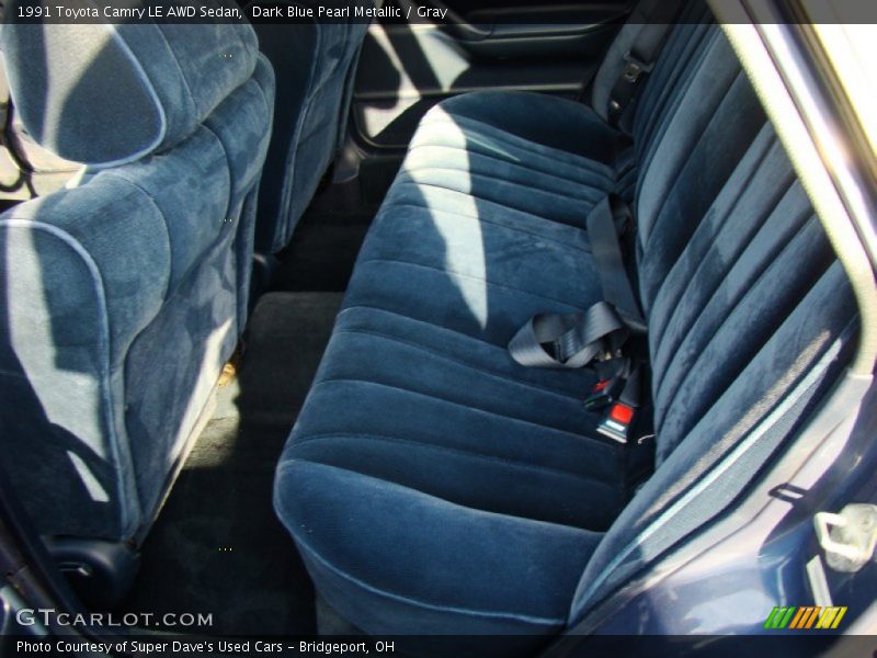 Dark Blue Pearl Metallic / Gray 1991 Toyota Camry LE AWD Sedan