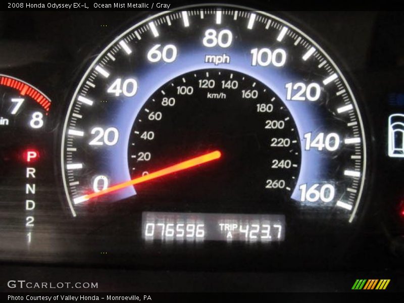 Ocean Mist Metallic / Gray 2008 Honda Odyssey EX-L