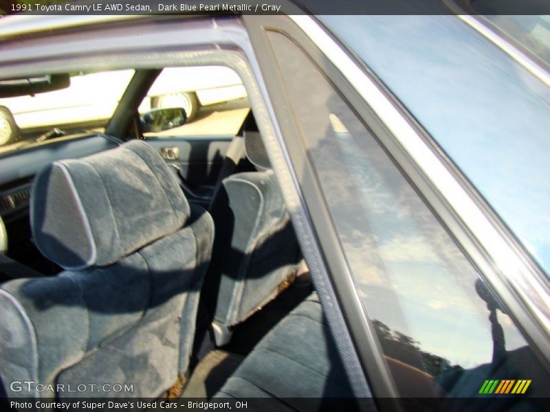 Dark Blue Pearl Metallic / Gray 1991 Toyota Camry LE AWD Sedan