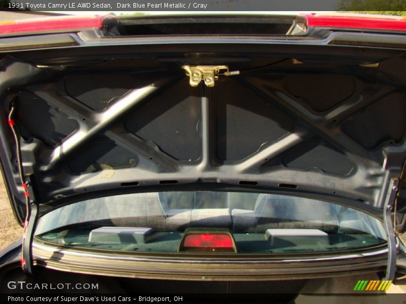 Dark Blue Pearl Metallic / Gray 1991 Toyota Camry LE AWD Sedan