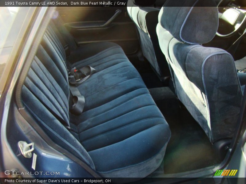 Dark Blue Pearl Metallic / Gray 1991 Toyota Camry LE AWD Sedan