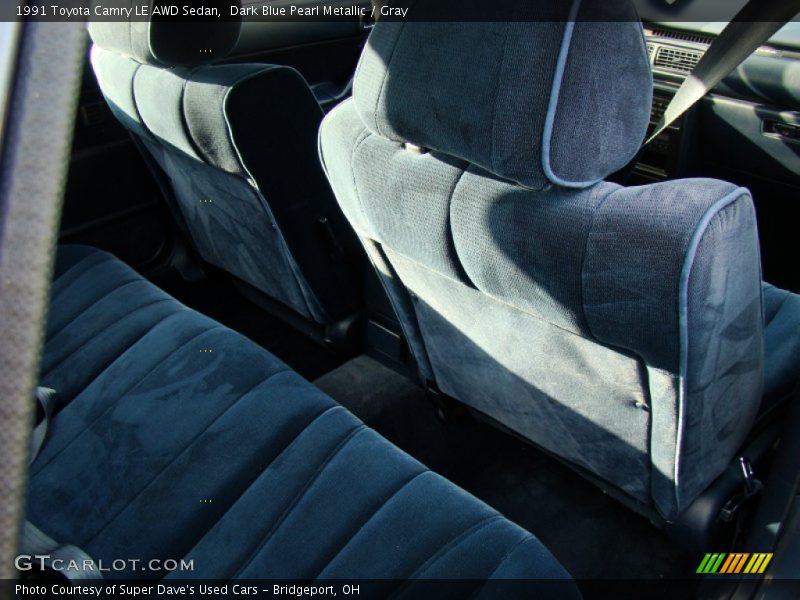 Dark Blue Pearl Metallic / Gray 1991 Toyota Camry LE AWD Sedan