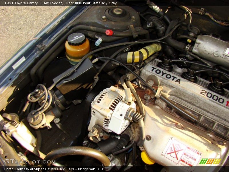 Dark Blue Pearl Metallic / Gray 1991 Toyota Camry LE AWD Sedan