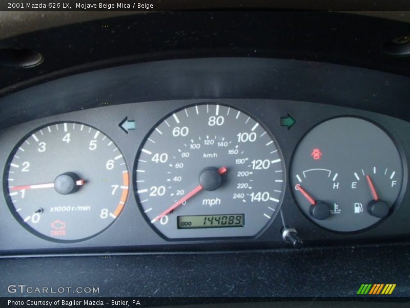 Mojave Beige Mica / Beige 2001 Mazda 626 LX