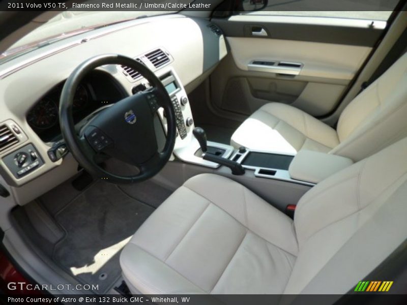  2011 V50 T5 Umbra/Calcite Leather Interior