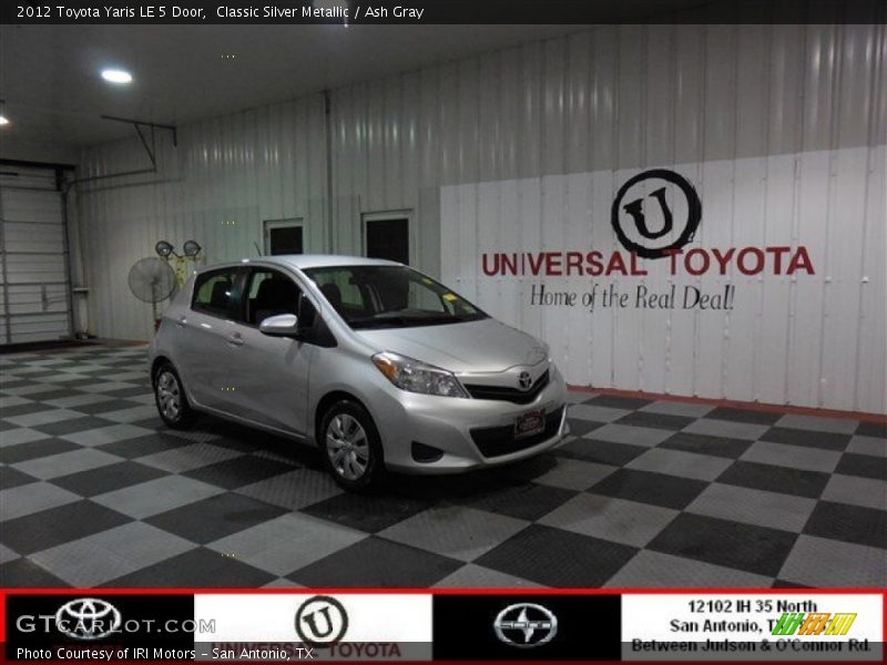 Classic Silver Metallic / Ash Gray 2012 Toyota Yaris LE 5 Door