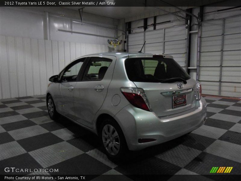 Classic Silver Metallic / Ash Gray 2012 Toyota Yaris LE 5 Door