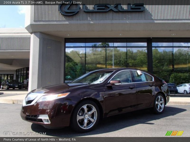 Basque Red Pearl / Ebony 2009 Acura TL 3.7 SH-AWD