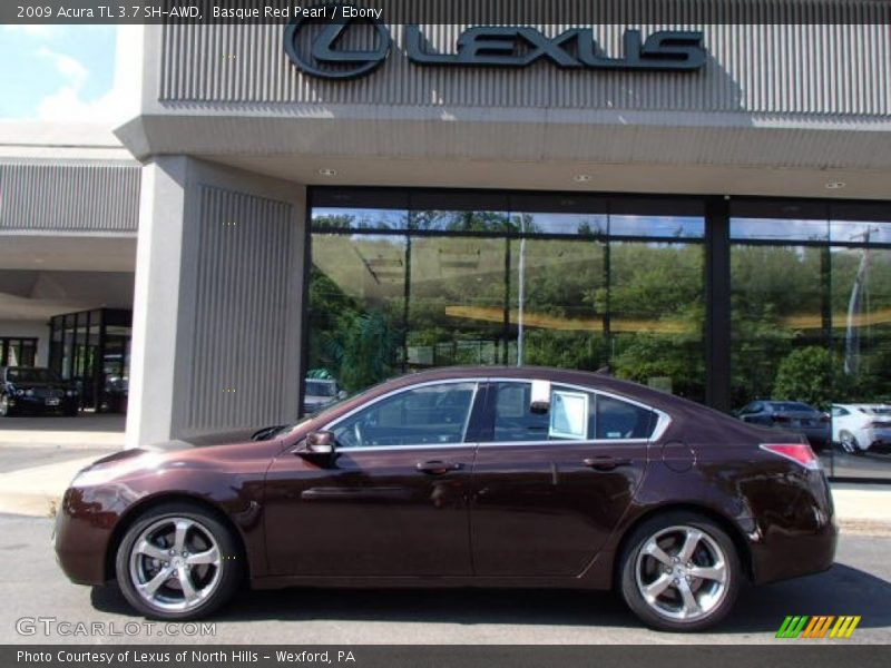Basque Red Pearl / Ebony 2009 Acura TL 3.7 SH-AWD