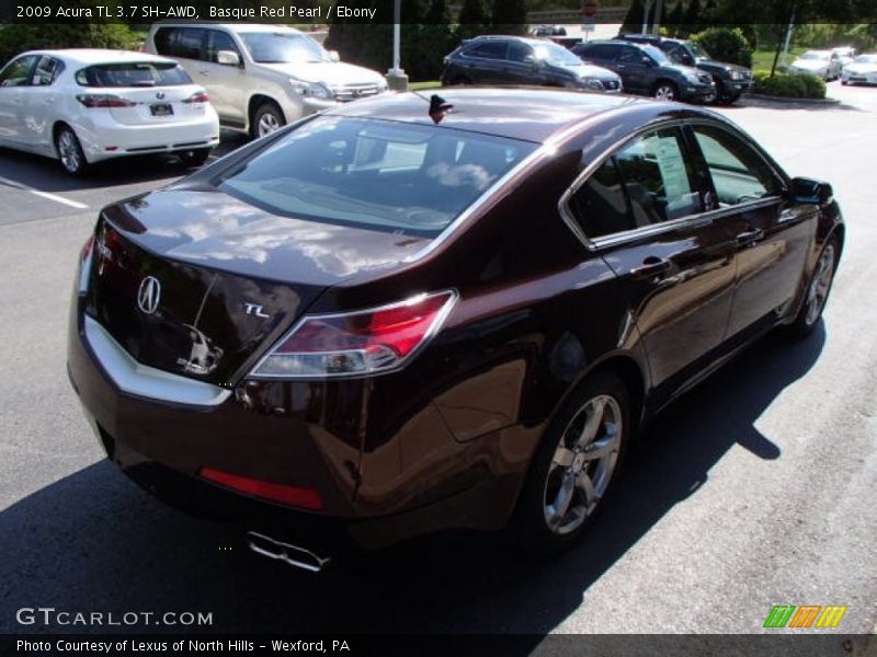 Basque Red Pearl / Ebony 2009 Acura TL 3.7 SH-AWD