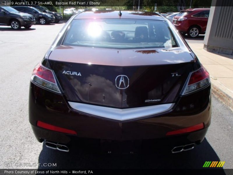 Basque Red Pearl / Ebony 2009 Acura TL 3.7 SH-AWD