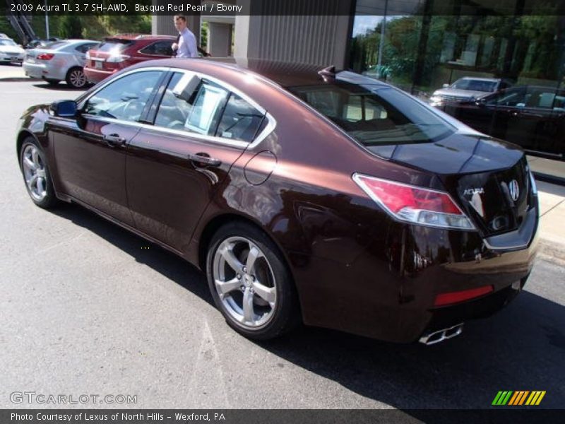 Basque Red Pearl / Ebony 2009 Acura TL 3.7 SH-AWD