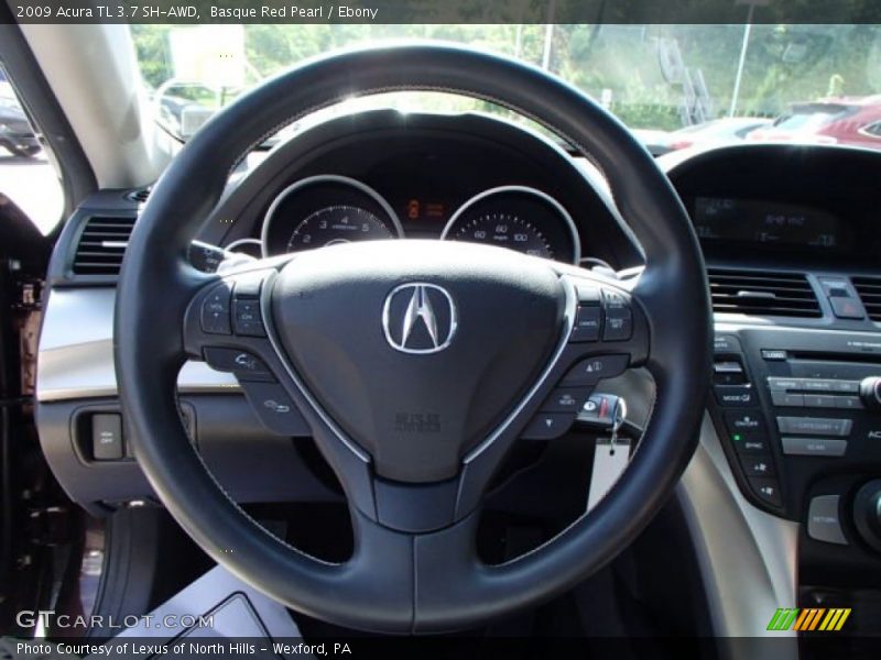 Basque Red Pearl / Ebony 2009 Acura TL 3.7 SH-AWD