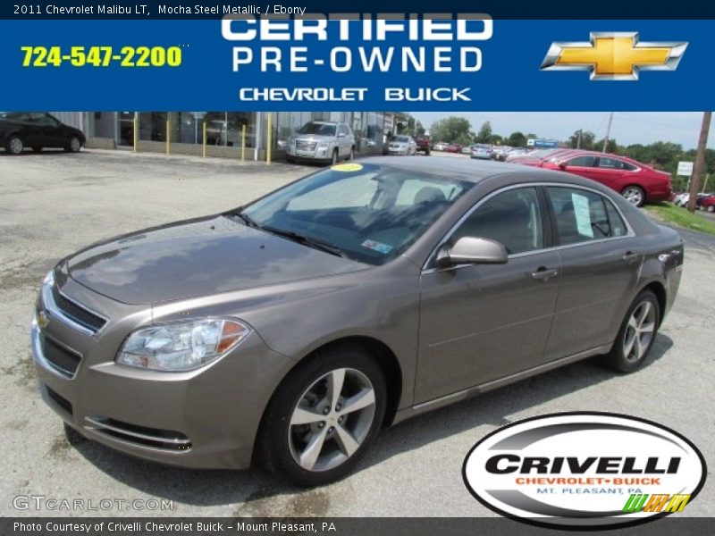 Mocha Steel Metallic / Ebony 2011 Chevrolet Malibu LT