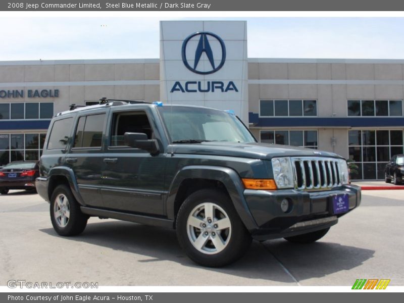 Steel Blue Metallic / Dark Slate Gray 2008 Jeep Commander Limited