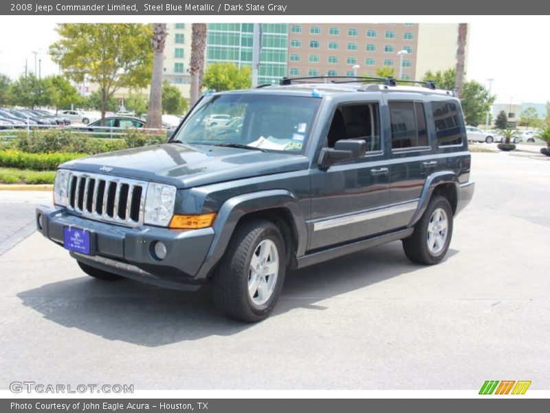 Steel Blue Metallic / Dark Slate Gray 2008 Jeep Commander Limited