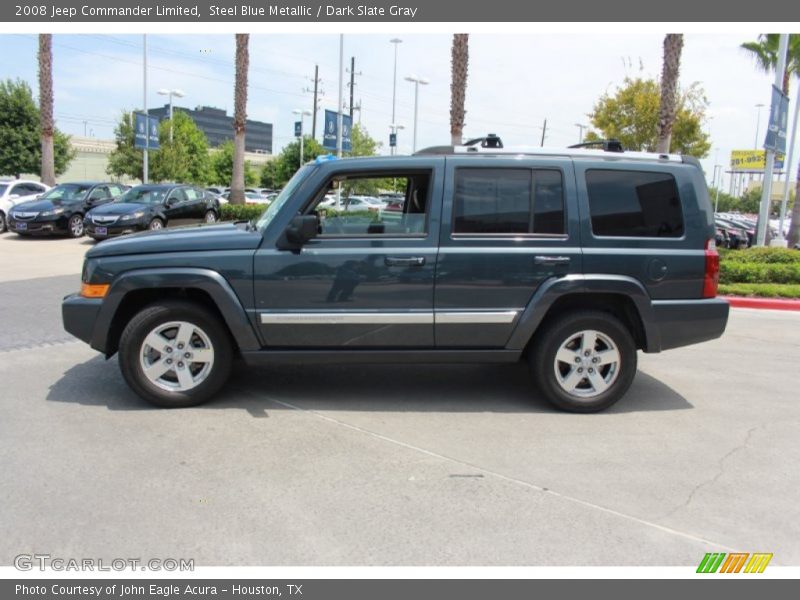 Steel Blue Metallic / Dark Slate Gray 2008 Jeep Commander Limited