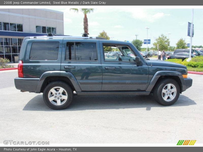 Steel Blue Metallic / Dark Slate Gray 2008 Jeep Commander Limited