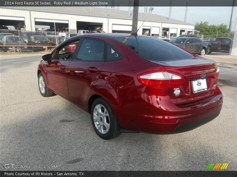 Ruby Red / Medium Light Stone 2014 Ford Fiesta SE Sedan