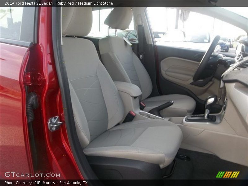 Ruby Red / Medium Light Stone 2014 Ford Fiesta SE Sedan