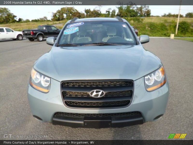 Platinum Sage / Gray 2008 Hyundai Santa Fe GLS 4WD