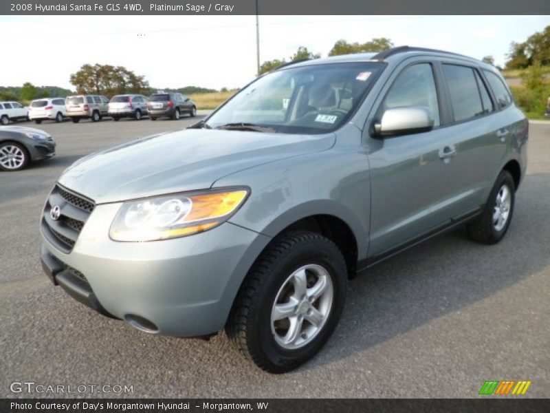 Platinum Sage / Gray 2008 Hyundai Santa Fe GLS 4WD