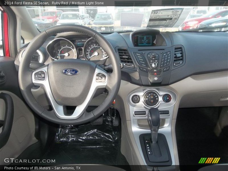 Ruby Red / Medium Light Stone 2014 Ford Fiesta SE Sedan
