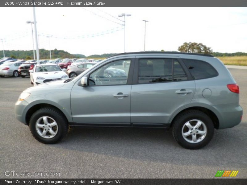 Platinum Sage / Gray 2008 Hyundai Santa Fe GLS 4WD