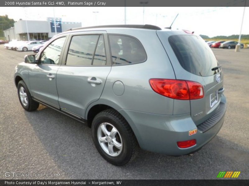 Platinum Sage / Gray 2008 Hyundai Santa Fe GLS 4WD
