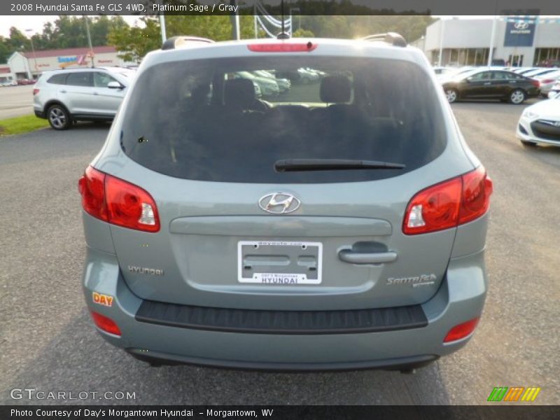 Platinum Sage / Gray 2008 Hyundai Santa Fe GLS 4WD