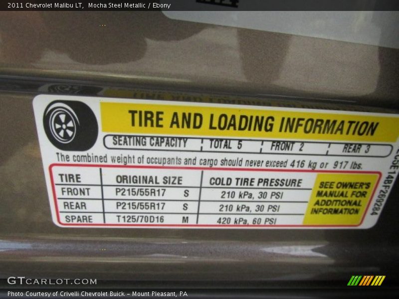 Mocha Steel Metallic / Ebony 2011 Chevrolet Malibu LT