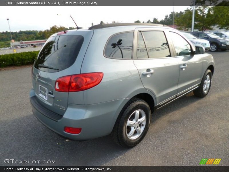 Platinum Sage / Gray 2008 Hyundai Santa Fe GLS 4WD