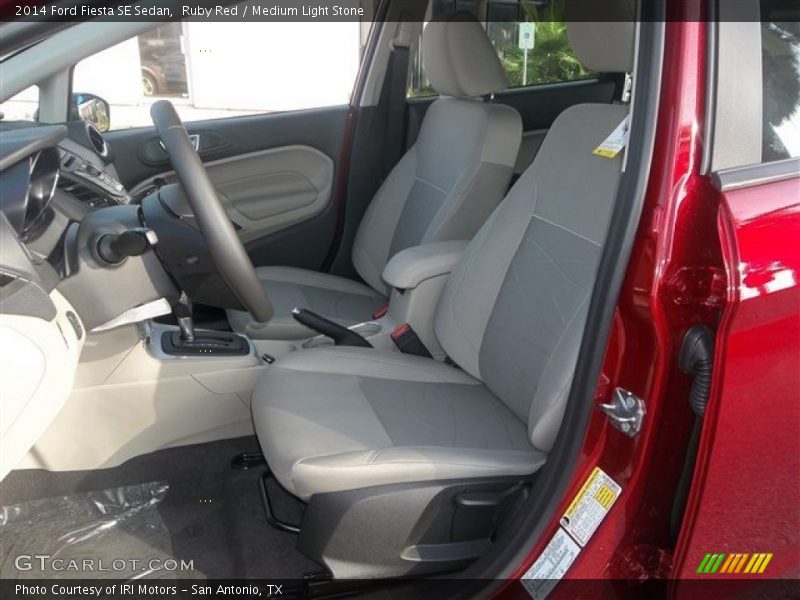 Ruby Red / Medium Light Stone 2014 Ford Fiesta SE Sedan