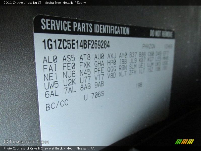Mocha Steel Metallic / Ebony 2011 Chevrolet Malibu LT
